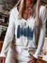 Langarm Print T-Shirt
