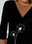 Retro Lässige Shirts & Blusen mit Löwenzahn Print