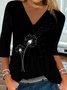 Retro Lässige Shirts & Blusen mit Löwenzahn Print