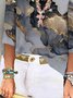 Urlaub Batik Blusen & Shirts mit V-Ausschnitt
