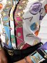 Print Retro Bluse mit Langarm