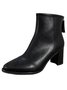 Lässige Reißverschluss Stiefeletten