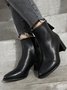 Lässige Reißverschluss Stiefeletten
