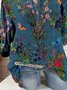 Geblümt Urlaub Stehkragen Shirts & Blusen&Shirts