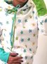 Retro Print Kapuze Stern Sweatshirts