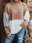 Langarm Einfach & Basic Unifarben Pullover