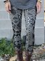 Personalisiert Basic Print Ethnisch Basic Leggings