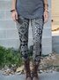 Personalisiert Basic Print Ethnisch Basic Leggings