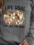 Langarm Lässiges Sweatshirts mit Rundhals