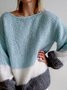 Baumwollgemisch Gestreift Blau Pullover