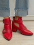 Lässige Blockabsatz Stiefeletten