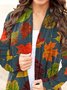 Print Lässiger Strickjacke mit Print