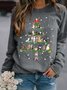 Lustig Katzen Weihnachtsbaum Lässig Sweatshirt