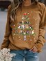 Lustig Katzen Weihnachtsbaum Lässig Sweatshirt