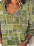 Geometrische Lockere T-Shirt mit Print