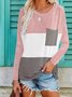 Gestreifte Lässige T-Shirt mit Rundhals