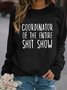 Langarm Rundhals Buchstabe Lässig Sweatshirts