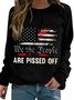 Locker Buchstabe Lässig Fleece Sweatshirts