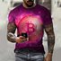 Kurzarm Retro T-Shirt mit Rundhals