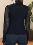 Langarm Lässige Blusen & Shirts in Unifarben