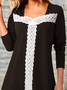 Pastoral Karree-Ausschnitt Baumwollgemisch Tunika Shirts & Blusen
