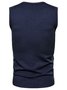 Herren Unifarben Warm Pullover Base Tanktop