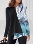Meer Farbblock Lässig Locker Shirts & Blusen