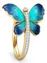 Strass Schmetterling Ring