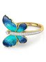 Strass Schmetterling Ring