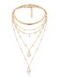 Urlaub Stil Strand Perle Multilayer Halskette