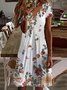 Lässig Locker Kurzarm Stricken Kleid