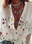 Print Langarm Bluse