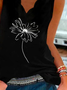 Locker V-Ausschnitt Stricken Tanktop