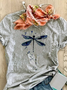 Lässig Rundhals T-Shirt