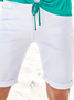 Unifarben Lässige Shorts