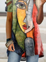 Rundhals Weit Figur T-Shirt