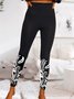 Geblümt Lässig Leggings