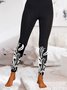 Geblümt Lässig Leggings
