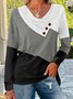 Weit Jersey Lässig Sweatshirts