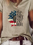 Zuhause der Die Freie weil der Die Mutig Amerika Flagge T-Shirt