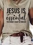 Jesus Ist Wesentlich Kurzarm Rundhals Große Größen Lässig Blusen & Shirts