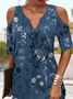 Blumenmuster Freizeitkleid