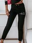Lässig Herz/Herz Elastische Taille Jogginghose
