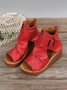Retro Plateau Keil Fisch Mund Pantolette