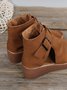 Retro Plateau Keil Fisch Mund Pantolette
