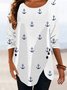 Damen Lässig Abstrakt Herbst Leicht Mikroelastizität Weit Bestseller Langarm Regelmäßig Größe Blusen & Shirts