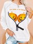 Damen Halloween Kostüm Kürbis Lustig Brüste Print Rundhals Sweatshirt