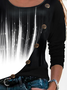 Lässig Abstrakt Herbst Polyester Rundhals Regelmäßig H-Linie Regelmäßig Regelmäßig Größe Blusen & Shirts für Damen