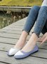 Gestreift Alle Jahreszeiten Urban Nahtverarbeitung Tragbar Pendeln PU Slip On Standard Slippers für Damen