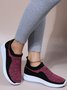 Damen Farbblock Sport Alle Jahreszeiten Geschlossen Textil Stoff Profitieren Rutschfest EVA Sneakers